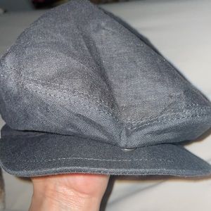 Dolce & Gabbana linen Newspaper Boy Hat w/ snap detail